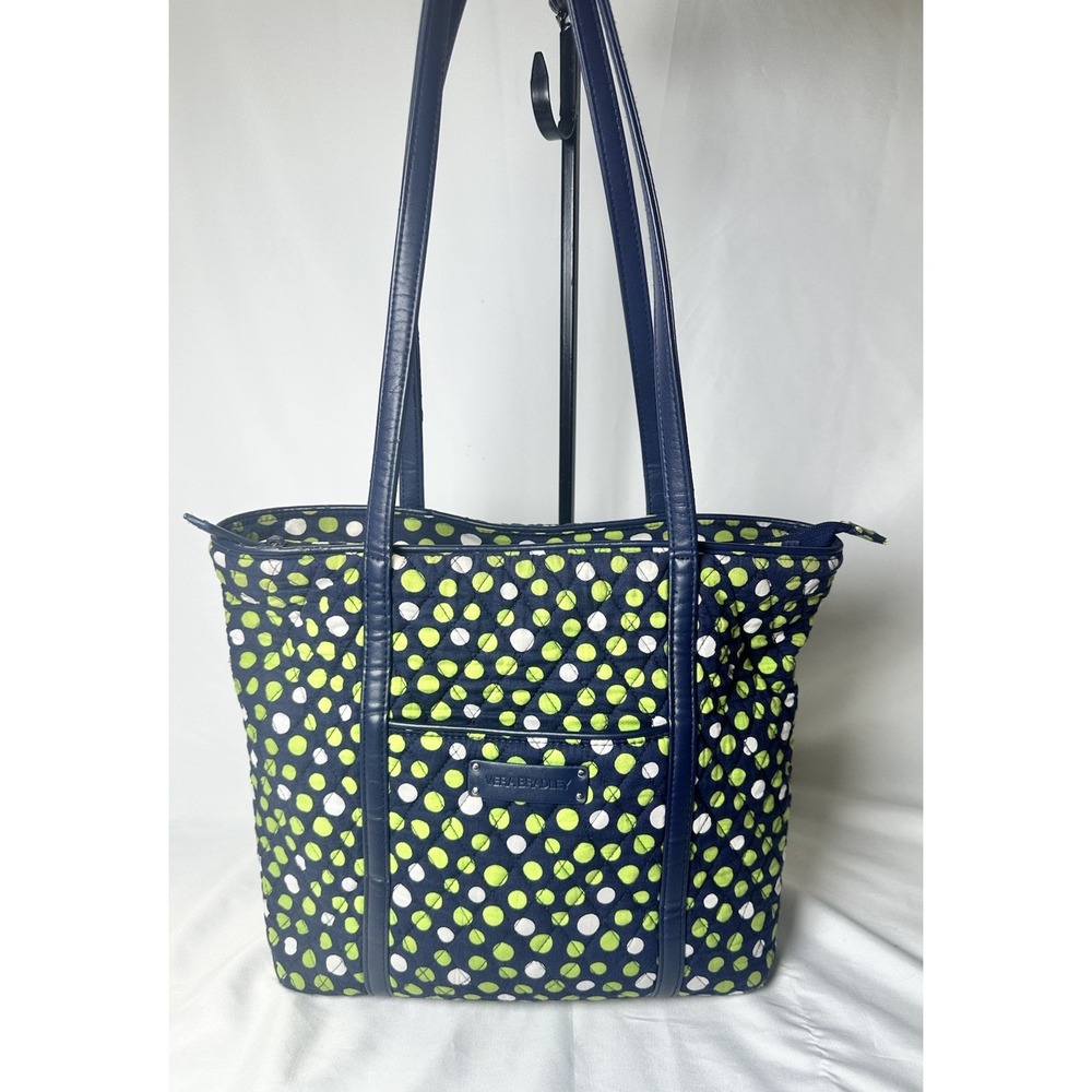 Vera Bradley Luck Dots Large Tote Bag Double Handles Lots of Pockets Inside